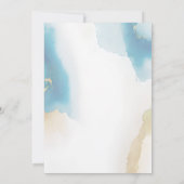 Moderne Elegante Blauwe Doop Dankjewel Kaart (Achterkant)