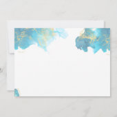 Moderne Elegante Blauwe Doop Foto Dank u kaart (Achterkant)