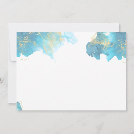 Moderne Elegante Blauwe Doop Foto Dank u kaart (Achterkant)