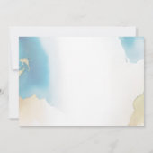 Moderne elegante blauwe doopfoto kaart (Achterkant)