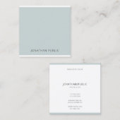 Moderne, elegante blauwe, eenvoudige professionele vierkante visitekaartje (Voorkant / Achterkant)