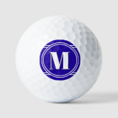 Moderne Elegante Blauwe Eigen Merknaam Golfballen (Voorkant)