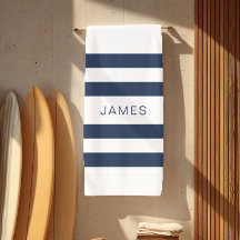 Moderne Elegante Blauwe en Witte Strepen Patroon N