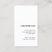 Moderne Elegante Blauwe Faux Gouden Schaar Haarsty Visitekaartje (Achterkant)