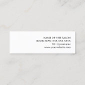 Moderne Elegante Blauwe Faux Gouden Schaar Salon Mini Visitekaartje (Achterkant)