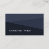 Moderne Elegante Blauwe Geometrische Consultant Visitekaartje (Voorkant)