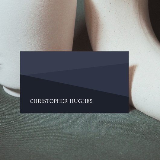 Moderne Elegante Blauwe Geometrische Consultant Visitekaartje