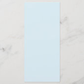 Moderne Elegante Blauwe Jongens Doop Programmakaart (Achterkant)
