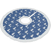 Moderne elegante blauwe kerstbomen en sneeuwvlokke kerstboom rok (Gekanteld)