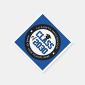 Moderne Elegante Blauwe Klasse van 2024 Afstudeerf Servet (Hoek)