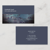 Moderne Elegante Blauwe Kringsraad Consultant Visitekaartje (Voorkant / Achterkant)