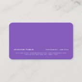 Moderne Elegante Blauwe Violet Parel Afwerking Lux Visitekaartje (Achterkant)