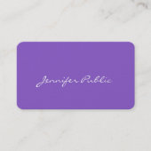 Moderne Elegante Blauwe Violet Parel Afwerking Lux Visitekaartje (Voorkant)