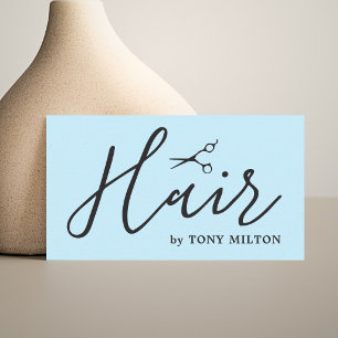 Moderne Elegante Blauwe Zwarte Schaar Bold Hair Sa Visitekaartje