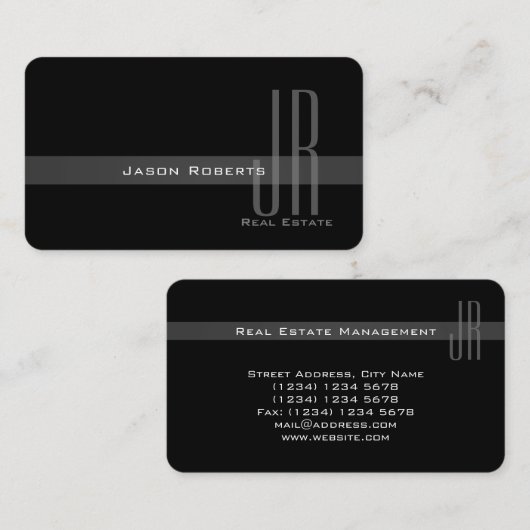 Moderne elegante bleke stijl visitekaartje (Voorkant / Achterkant)