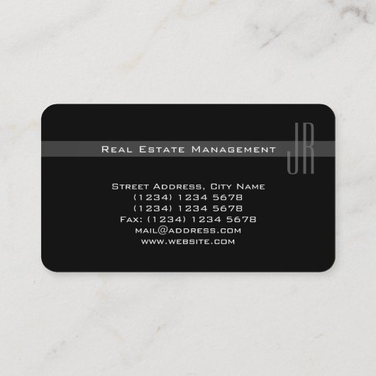 Moderne elegante bleke stijl visitekaartje (Achterkant)