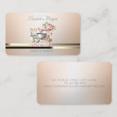 Moderne Elegante Bloemen Bakkerij Mixer Luminouse Visitekaartje (Voorkant / Achterkant)