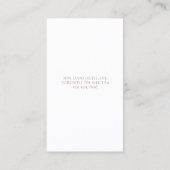 Moderne & Elegante Bloemen Blad Brush Stroke Beaut Visitekaartje (Achterkant)