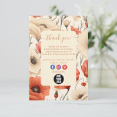 Moderne Elegante Bloemen Bloemen Bedankkaart (Staand voorkant)