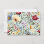 Moderne Elegante Bloemen Bloemen Bedankkaart (Achterkant)