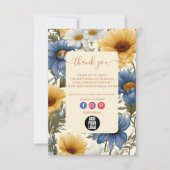 Moderne Elegante Bloemen Bloemen Bedankkaart (Voorkant)
