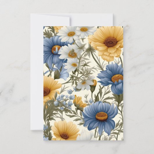 Moderne Elegante Bloemen Bloemen Bedankkaart (Achterkant)