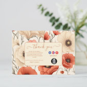 Moderne Elegante Bloemen Bloemen Bedankkaart (Staand voorkant)