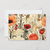 Moderne Elegante Bloemen Bloemen Bedankkaart (Achterkant)