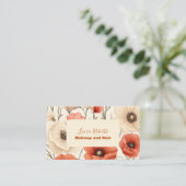 Moderne Elegante Bloemen Bloemen Visitekaartje (Staand voorkant)