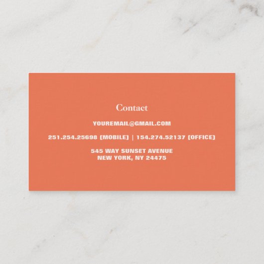 Moderne Elegante Bloemen Bloemen Visitekaartje (Achterkant)