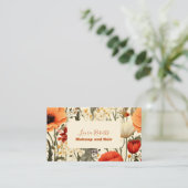 Moderne Elegante Bloemen Bloemen Visitekaartje (Staand voorkant)