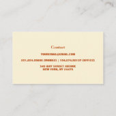 Moderne Elegante Bloemen Bloemen Visitekaartje (Achterkant)