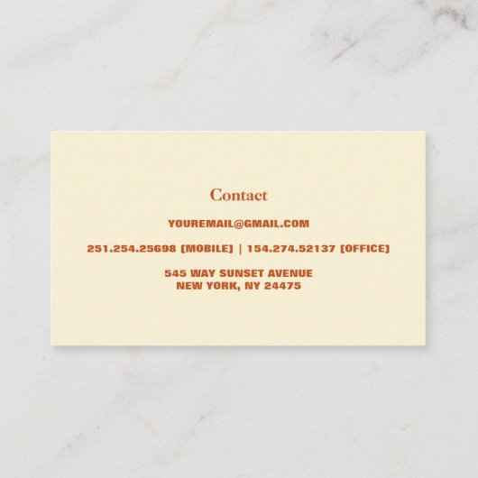 Moderne Elegante Bloemen Bloemen Visitekaartje (Achterkant)