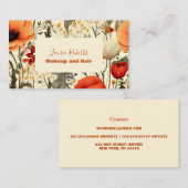 Moderne Elegante Bloemen Bloemen Visitekaartje (Voorkant / Achterkant)