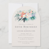 Moderne Elegante Bloemen Boeket 60ste Verjaardag Kaart (Voorkant)