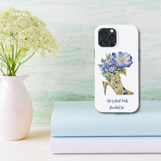 Moderne Elegante Bloemen Chinoiserie High-Heel Case-Mate iPhone Case