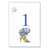 Moderne Elegante Bloemen Chinoiserie High-Heel Kaart (Achterkant)