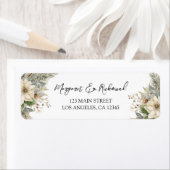 Moderne Elegante Bloemen Huwelijk Adresetiketten Etiket (Insitu)