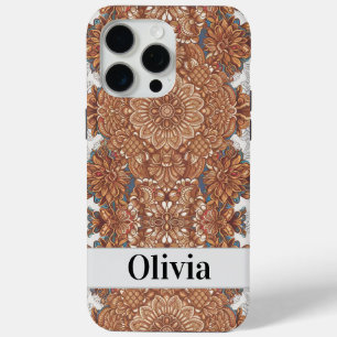 Moderne elegante bloemen in vintage stijl iPhone 15 pro max hoesje
