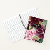 Moderne Elegante Bloemen Schoonheid Zwangerschap C Notitieboek (Binnen)