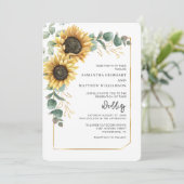 Moderne Elegante Bloemen Script Custom Wedding Kaart (Staand voorkant)