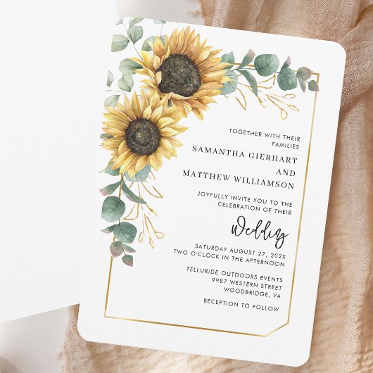 Moderne Elegante Bloemen Script Custom Wedding Kaart