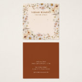 Moderne Elegante Bloemen Sieraden Oorbel Display k Vierkante Visitekaartjes (Voorkant /achterkant)