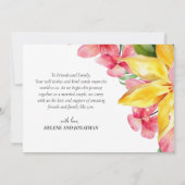 Moderne Elegante Bloemen Tropische Bestemming Brui Bedankkaart (Achterkant)