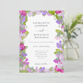 Moderne Elegante Bloemen Waterverf Kaart (Staand voorkant)