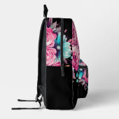 Moderne Elegante Bloemen Waterverf Rugzak (Links)