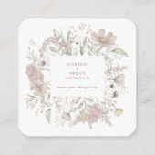 Moderne Elegante Bloemen Wild QR Code & RSVP Bruil Informatiekaartje (Achterkant)