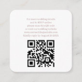 Moderne Elegante Bloemen Wild QR Code & RSVP Bruil Informatiekaartje (Voorkant)