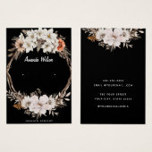 Moderne elegante bloemensieraden oorbel display ka visitekaartje (Voorkant /achterkant)