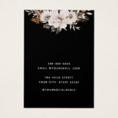 Moderne elegante bloemensieraden oorbel display ka visitekaartje (Achterkant)